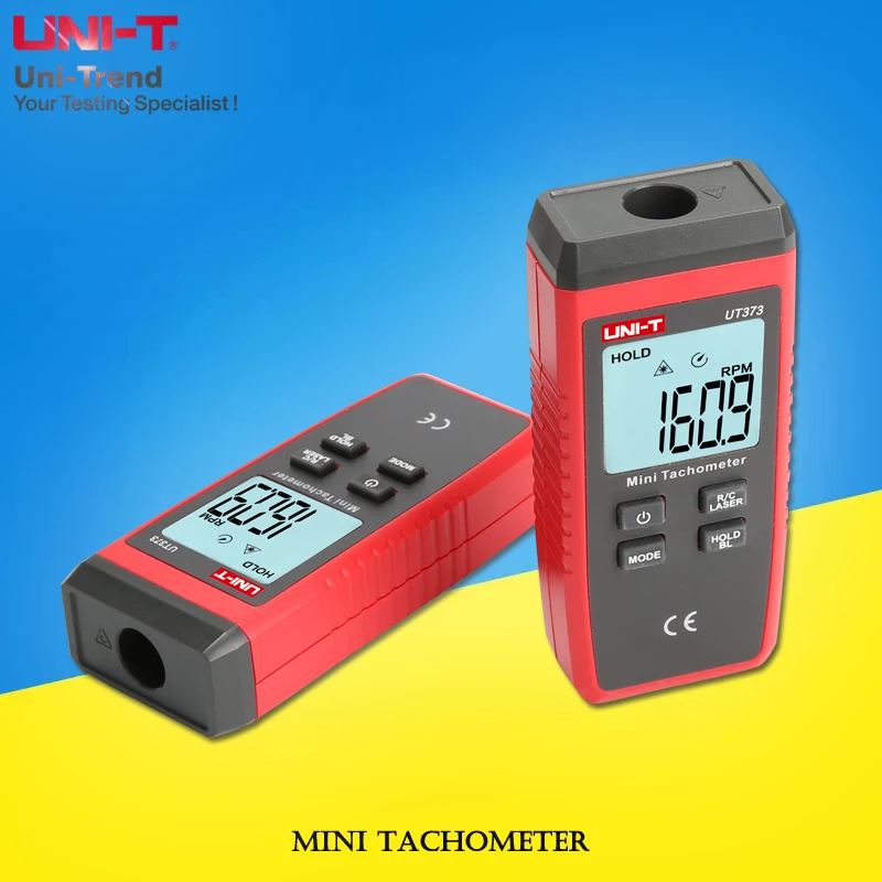 UNI T UT373 мини Тахометр Бесконтактный фотоэлектрический цифровой тахометр/прибор
