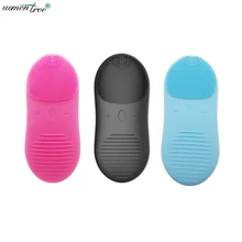 USB Перезаряжаемые IPX7 Водонепроницаемый силиконовая щетка для чистки лица Sonic зубная щётка, очистяющий массажер макияж удалить Массажная щетка для лица