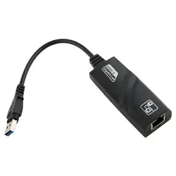 Горячая распродажа новых! USB 3,0 10/100/Gigabit Ethernet 1000 Мбит RJ45 внешний сетевой карты сетевой адаптер Высокое качество