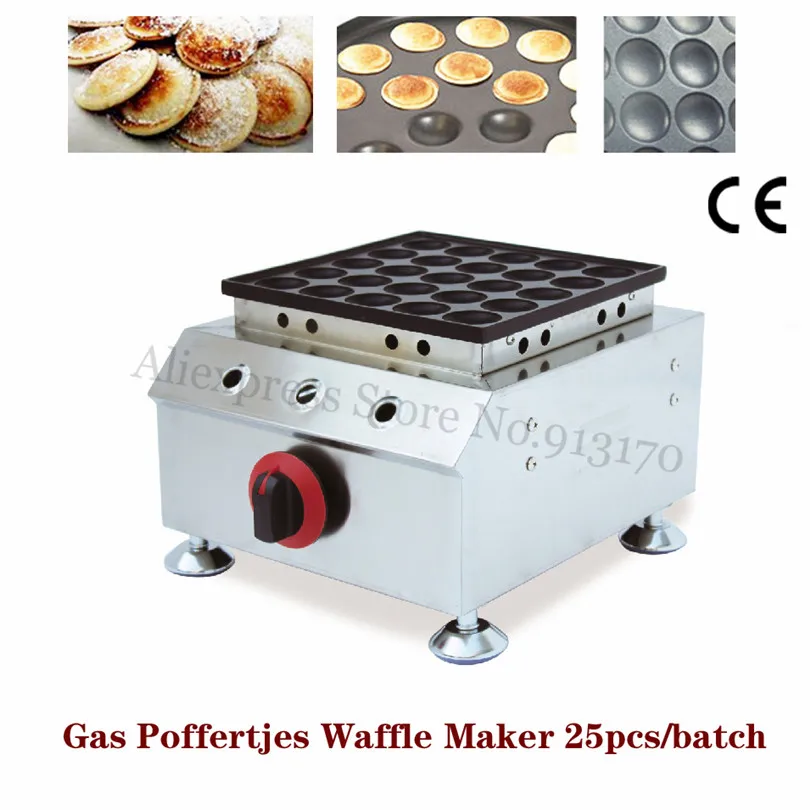 Stainless Steel Gas Poffertjes Grill Machine Mini Pancake Waffle Maker