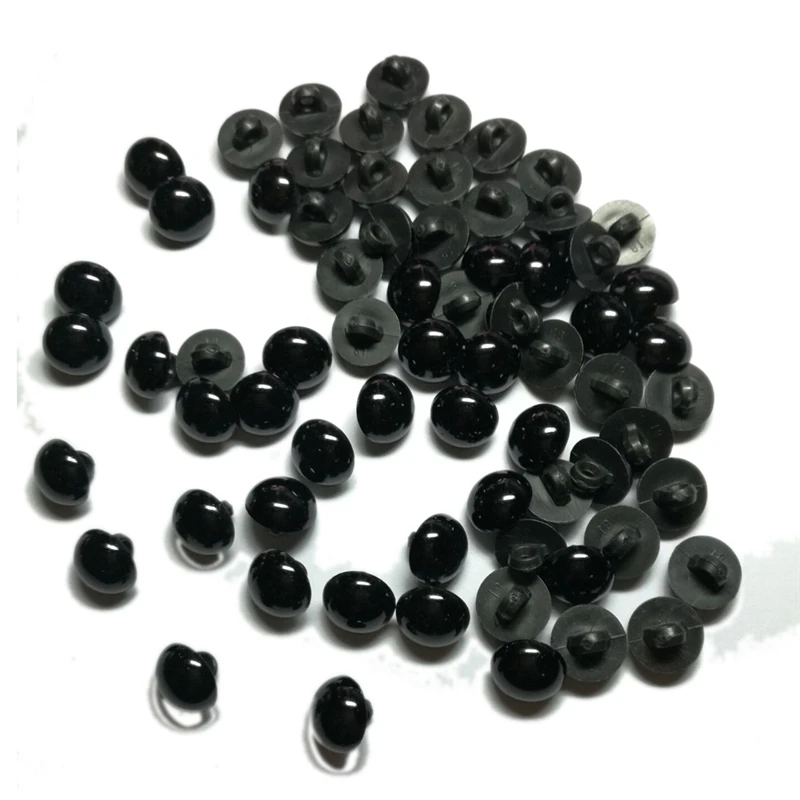 100PCS-Black-Buttons-Round-Eyeball-Sewing-Decorative-Buttons-Noses-for ...
