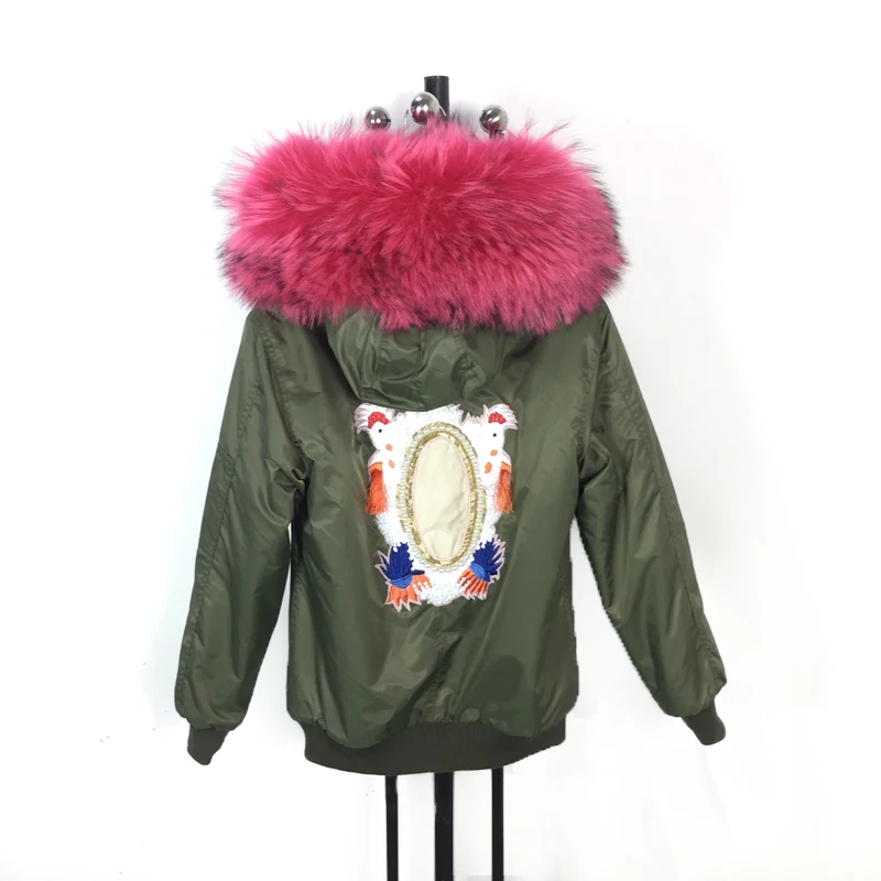 New Designer Bomber Jacket Pink faux fur inside Plus size Womens Thick