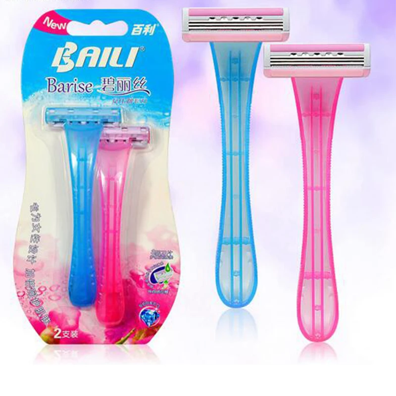 2pc/pack Manual Plastic Woman's Trimmer Rotation Razor for Lady Beauty
