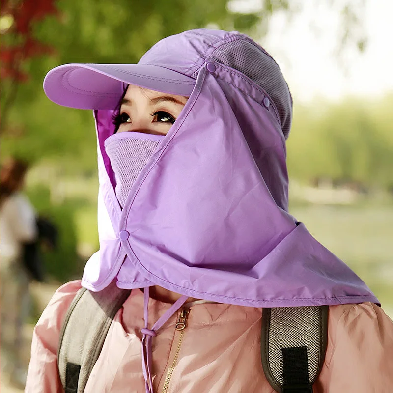 Мужская и женская солнцезащитная Кепка 360 градусов Солнцезащитная ветрозащитная шапочка для верховой езды на открытом воздухе TH36