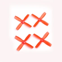 JMT 2435 2.4 polegada 60mm PC Quatro-blade Paddle Hélice Anti-explosão Interior De Corrida Brushless Drone Hélices com 1.5mm Buraco