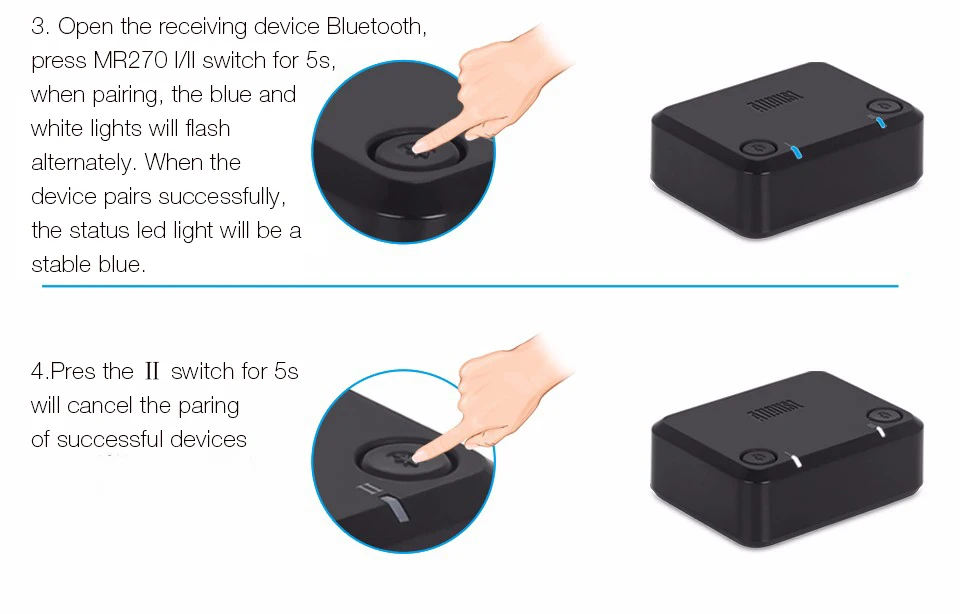 Bluetooth-трансмиттер August MR270 с технологией aptX Low Latency с 3.5 мм, оптическим и композитным аудиовыходами для подключения к двум парам наушников, динамиков