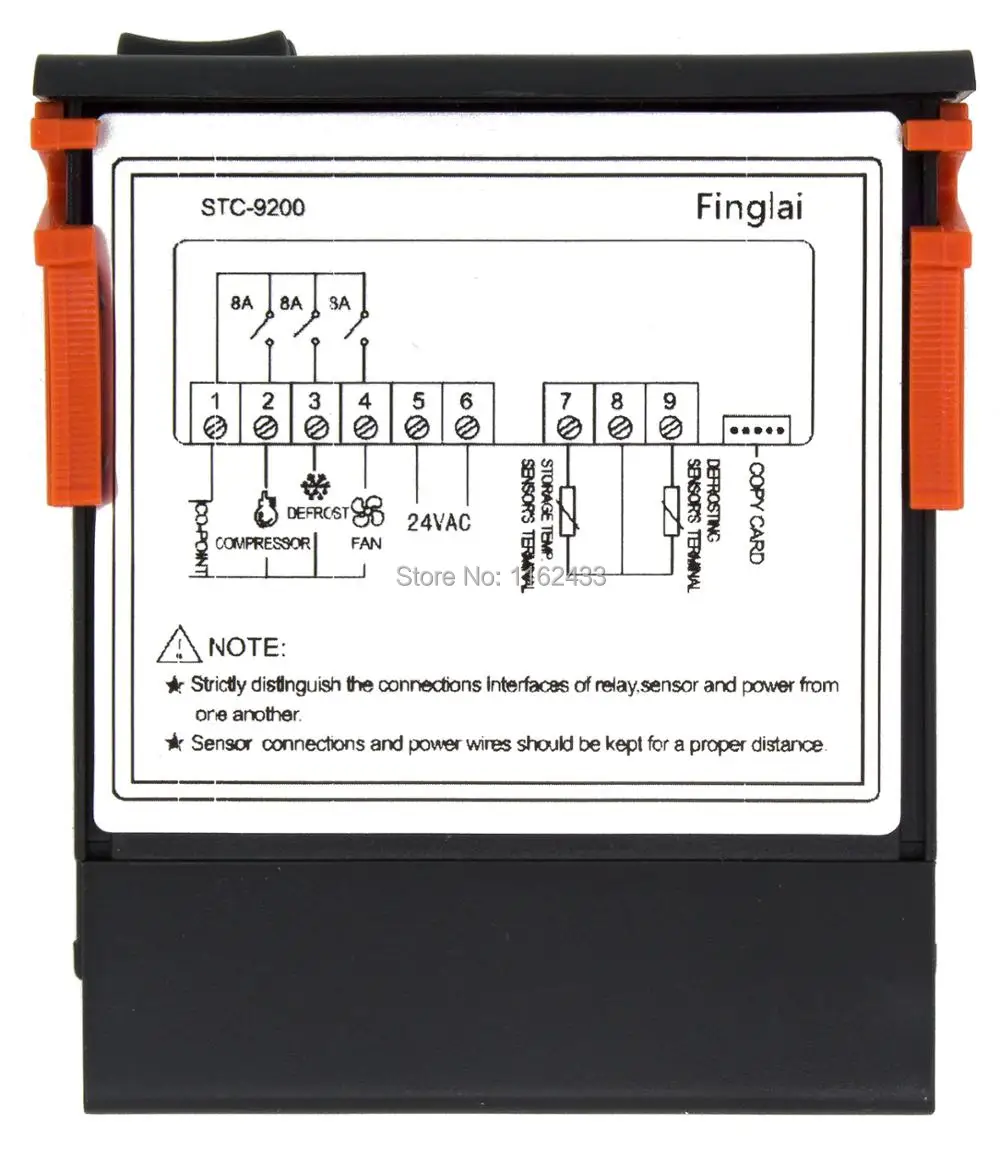STC 9200 AC / DC 24V регулятор температуры с функцией размораживания холодильника и