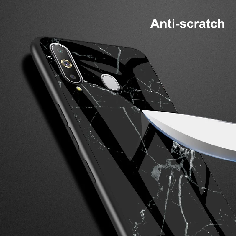 For Samsung Galaxy A60 Case Marble Tempered Glass Soft Silicone Bumper Back Cover For Samsung A60 Phone Case Glossy Capa Fundas For Samsung Galaxy A60 Case Marble Tempered Glass Soft Silicone Bumper Back Cover For Samsung A60 Phone Case Glossy Capa Fundas