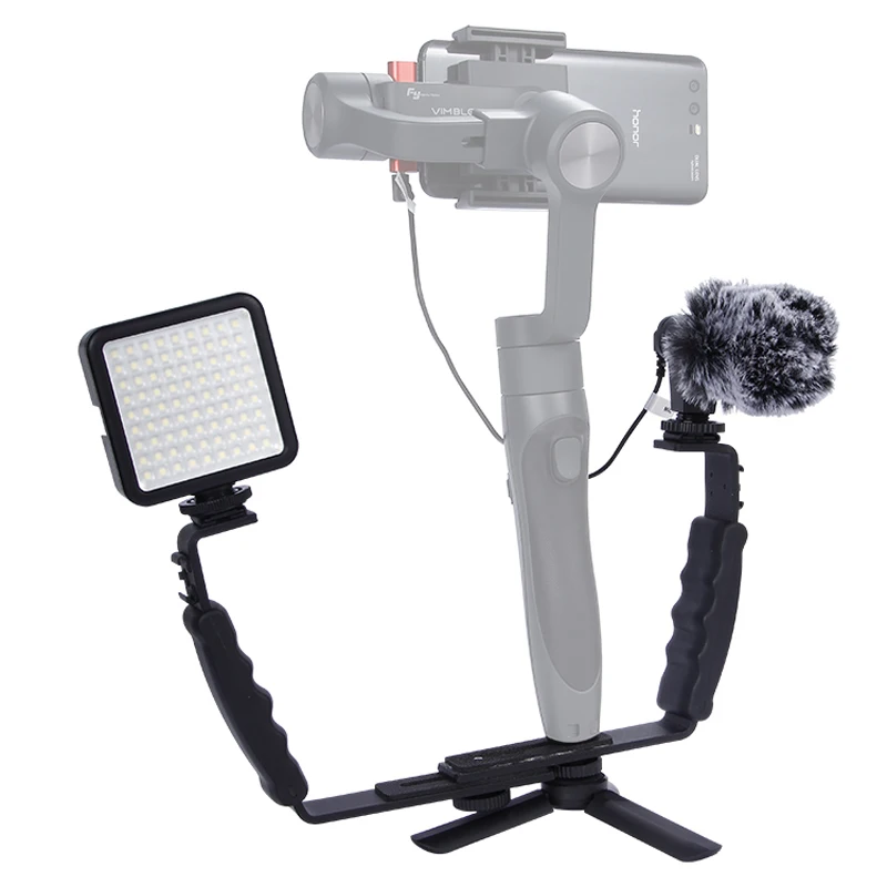 Handheld L-Type Stabilizer BracketHolder Expansion Bracket Handle Grip For DJI Osmo Mobile Zhiyun Smooth4 Stabilizer Accessories