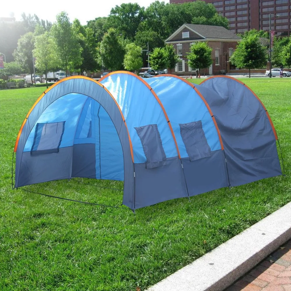 Quick Installation 2 Room 1 Hall 5 Window 8-10 People Waterproof Outdoor Garden Fishing Hiking Camping Tent free shipping installation terrapol
