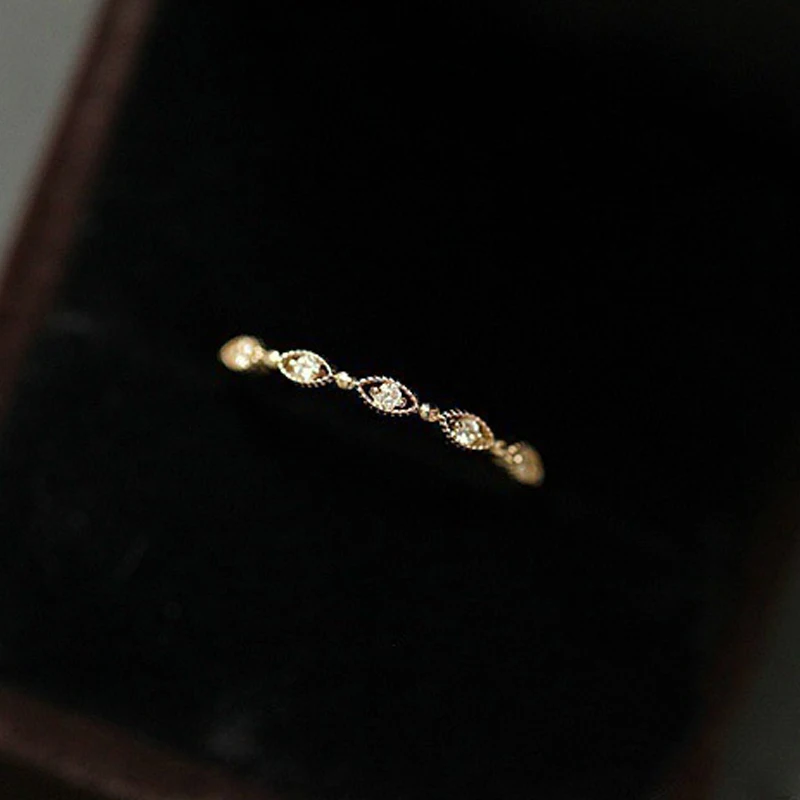 ZHOUYANG кольца для женщин Женские Простые милые мини кубический цирконий светильник золотого цвета тонкое кольцо подарки модное ювелирное изделие KCR112