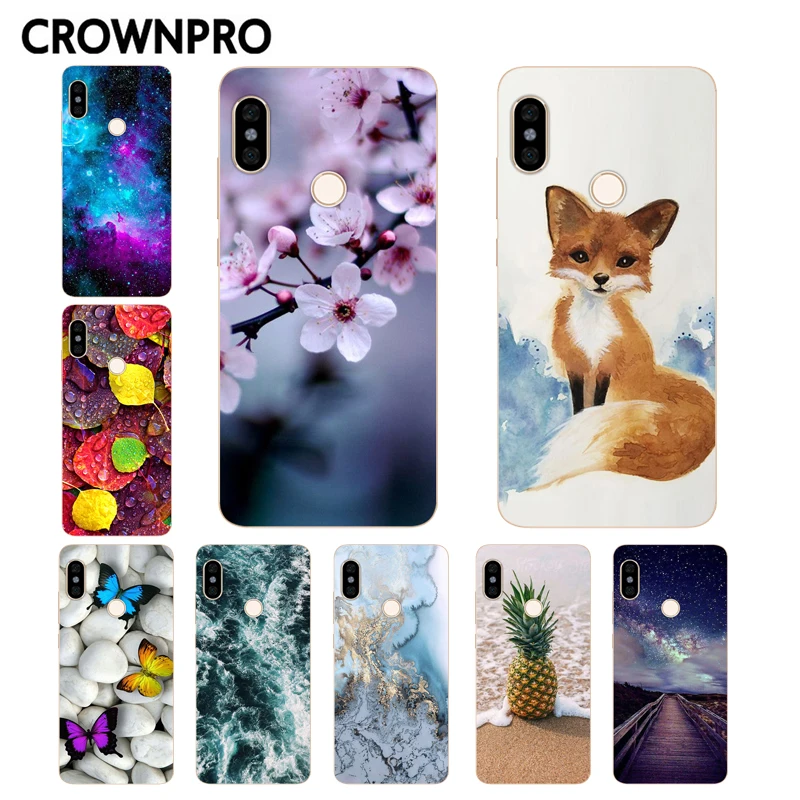 CROWNPRO Xiaomi Redmi S2 حالة سيليكون Fundas Redmi S2 حالة لينة TPU واقية الغطاء الخلفي حالة Xiaomi Redmi S2 5.99 \