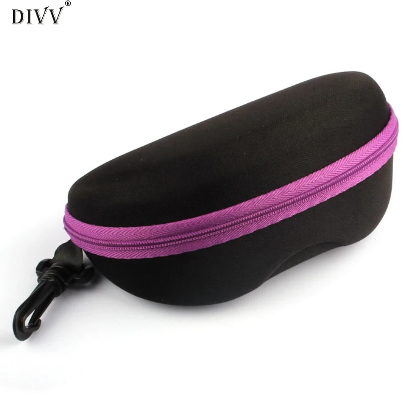 

16 x 8.5 x 6cm Creative Portable Carabiner Eye Glasses Sunglasses Hard Case Protector Box Holder Happy Gifts High Quality EVA