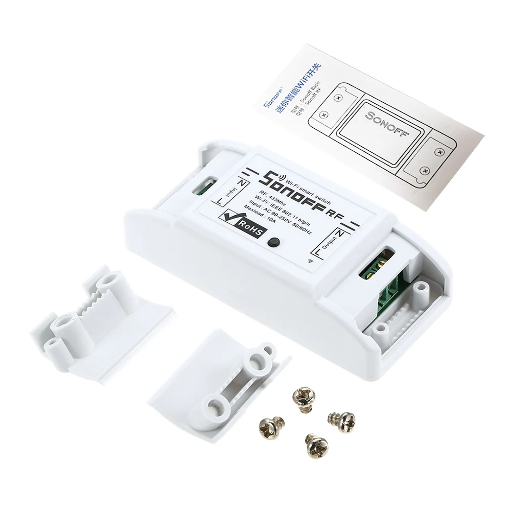 Sonoff RF WiFi умный выключатель прерыватель 433 МГц RF приемник интеллектуальный пульт дистанционного управления для умного дома Wi-Fi светильник
