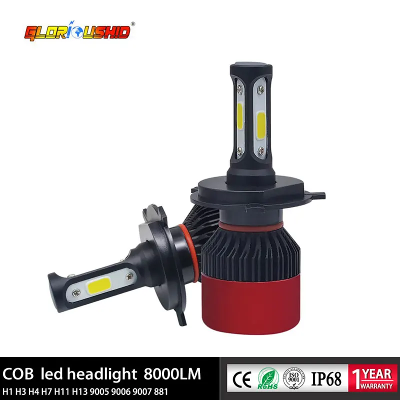

72W 8000LM H4 LED Bulb Auto Car Light 9003 HB2 Hi/Lo Beam Led bulbs Automobile Headlight fog Light 6500K 12V 24V