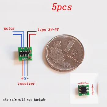 

5pcs RC Airplane Micro Mini Brush 3A Ultralight ESC Dual-way Electric Speed Control 1S Lipo Bidirectional Brushed Controller