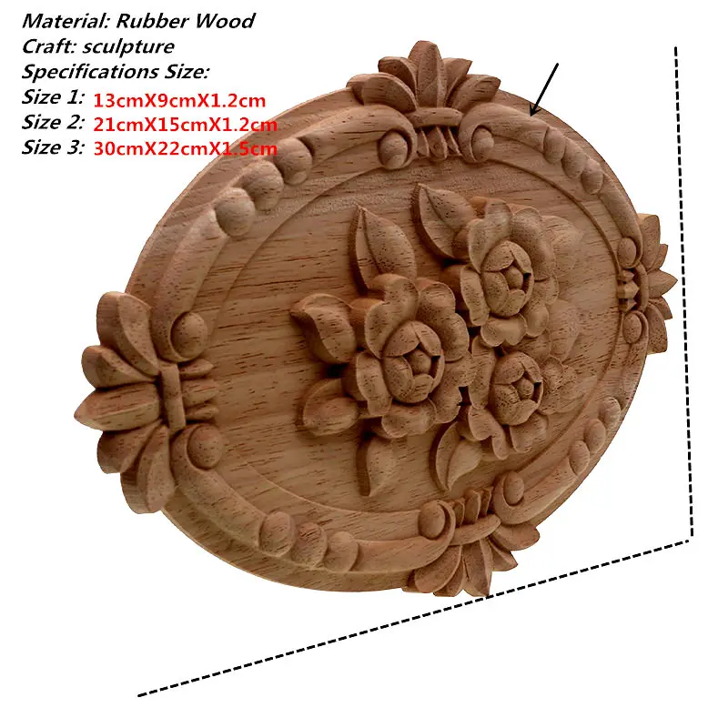 BOIS A SCULPTER Fleur Sculptée Sculpture Appliques En Bois Naturel Pour Meuble Armoire Moulures