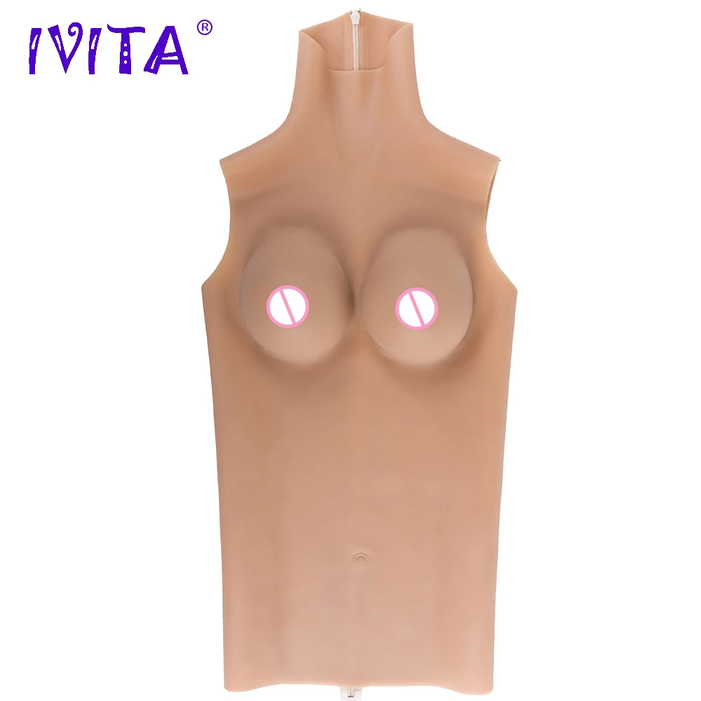 Реалистичные силиконовые формы груди IVITA 2320 г для трансвеститов трансмиттеров