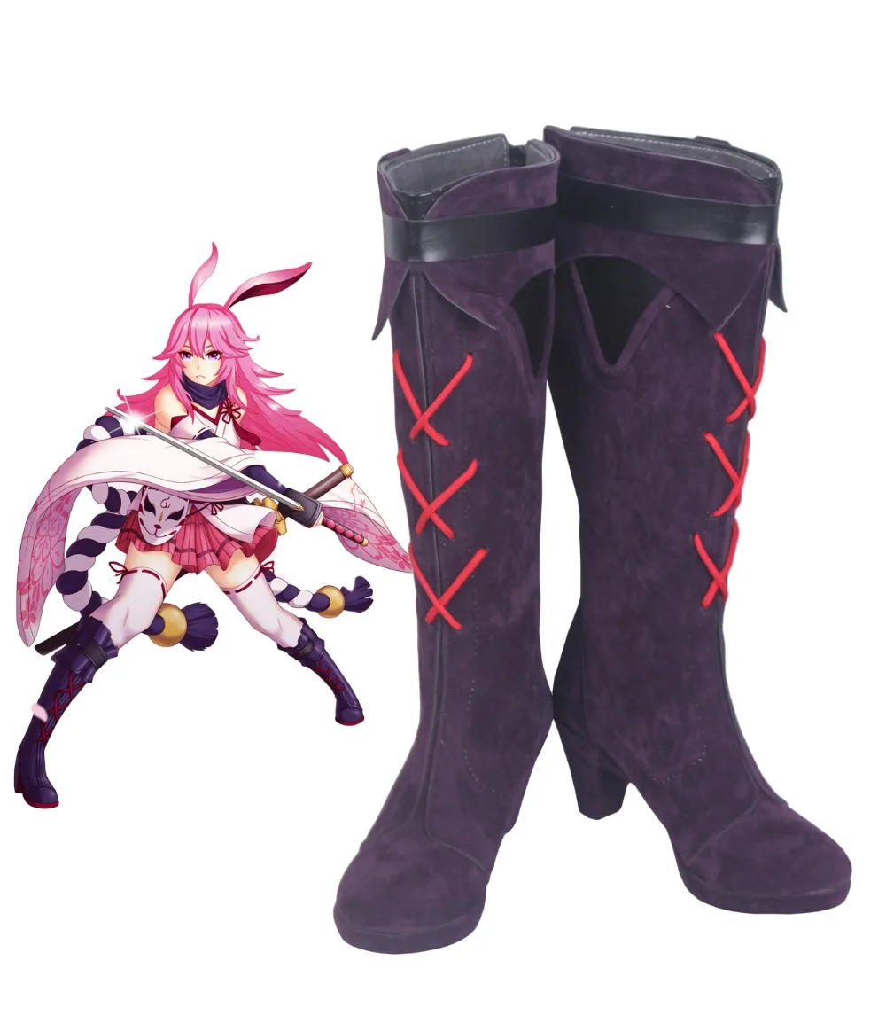 Ботинки для косплея Honkai Impact 3 Yae Sakura фиолетовые ботинки изготовленные на заказ |
