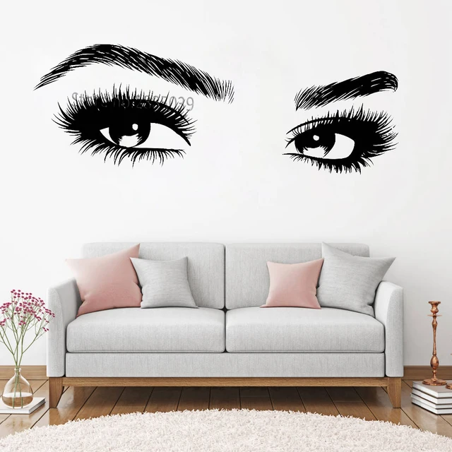 Special Offers New Arrivals Big Eye Eyelashes Wall Stickers Beautiful Girls Eyes Decals Art Vinyl Home Decor Beauty Salon Style Decal Hot LC464 Special Offers New Arrivals Big Eye Eyelashes Wall Stickers Beautiful Girls Eyes Decals Art Vinyl Home Decor Beauty Salon Style Decal Hot LC464