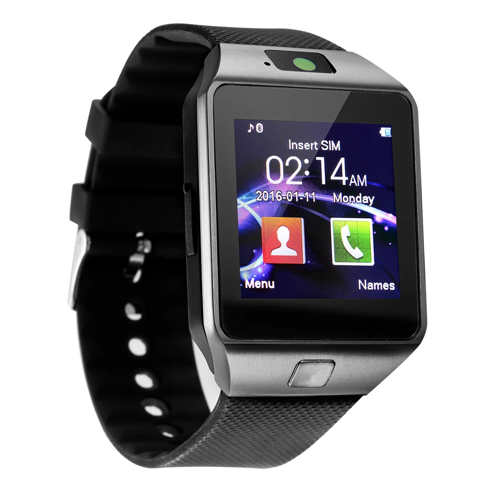 А DZ09 Мода Спорт Смарт часы Поддержка SIM TFCard Для телефона Android Smartwatch человек Камера