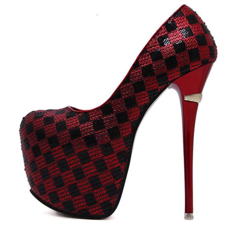 

2016 Women Shoes High Heel Shoes Woman Women Pumps Thin Heels Shoes PU High Heels Platform Pumps Size 34-40