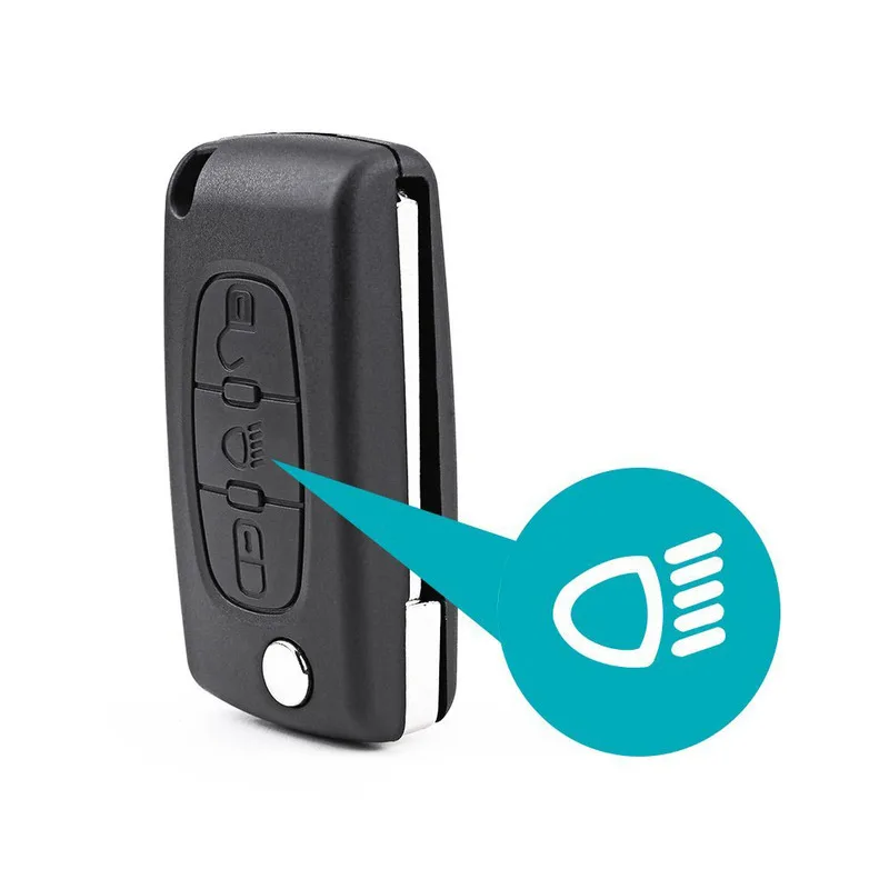 

3 Buttons Smart Remote Key Fob Case for Citroen C2 C3 C4 C5 C6 Picasso Folding Flip Car Key Shell Uncut Blade Car Accessories