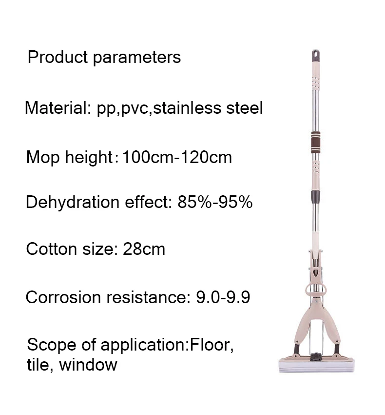 Абсорбирующая губчатая швабра с ручкой из нержавеющей стали напольные Швабра из микроволокна колодки домашнее устройство для чистки пола для дома, ванны, кухни