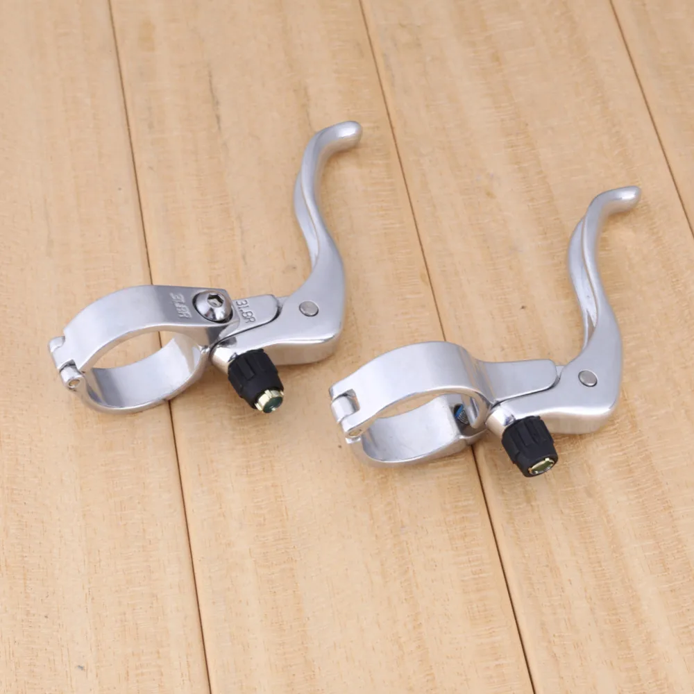 1 Pair Aluminum MTB Bike Bicycle Brake Lever Racing Brake 24mm/26mm/32mm for Road Bike Brake Levers Hinged Clamp Design Size