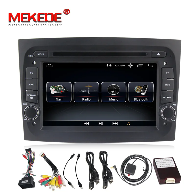 1024x600 HD 1din Android 8,1 автомобильный dvd-плеер gps навигационная система медиа Радио стерео для Fiat Doblo wifi BT+ 16G карта