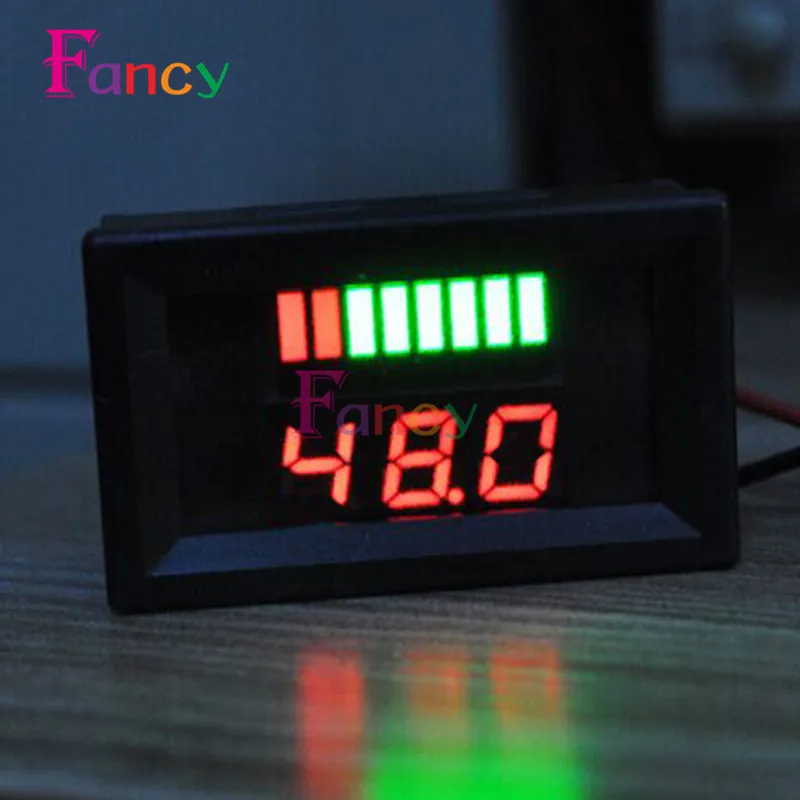 

Red Charge Level Indicator Battery Capacity Tester Dual Display LED Digital Voltmeter For 48V Red Lead-acid Lithium Battery