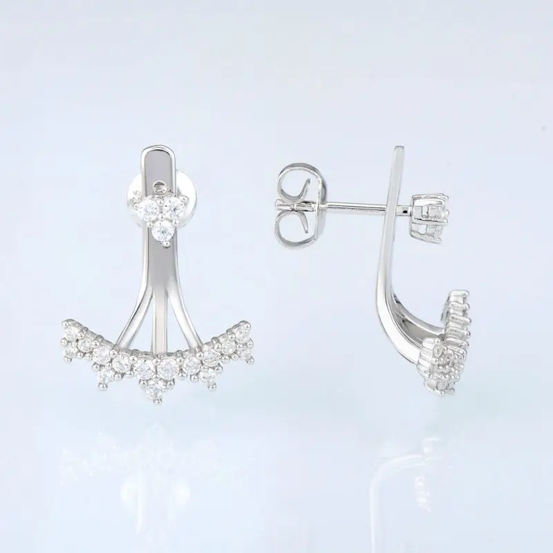 E308735WCZSL925-SV2-Silver Earrings