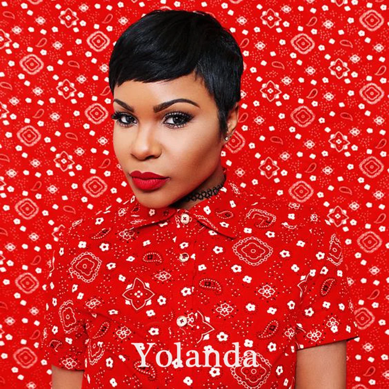 Hot Selling fashion Full Lace Wigs Brazilian Virgin Human Cut Hair Front Short Natural For black women |