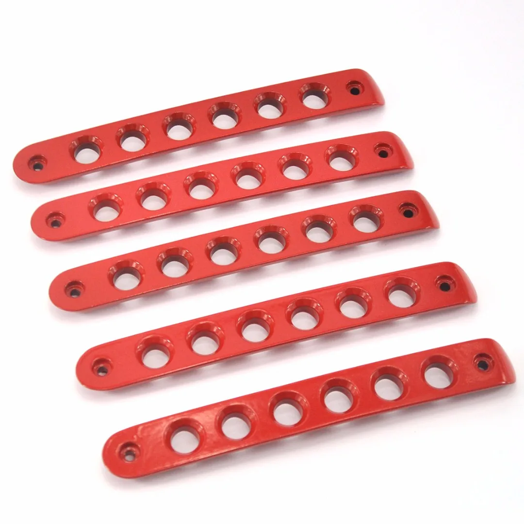4PCS/lots Aluminum 4 Door+Tailgate Handle Cover for JEEP Wrangler JK 2007-2015 Red