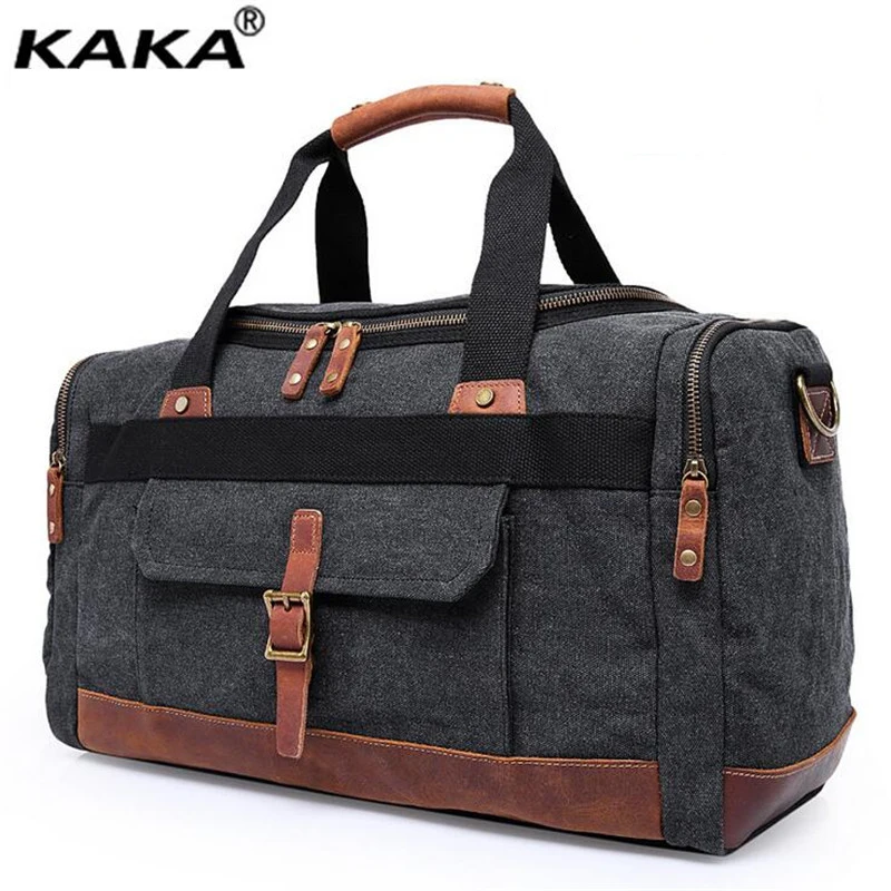 KAKA New Large Capacity Men Travel Bags Multi-function Duffle Bag Canvas High Quelity Traveling Bags For Men Weekend Bag X789