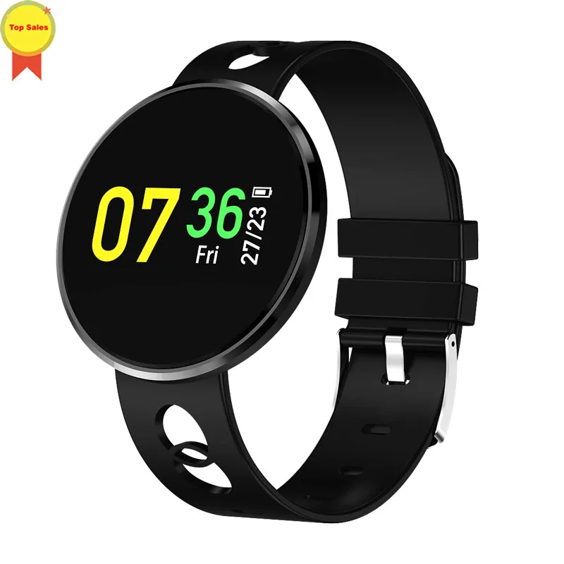 black silica strap Смарт-браслет Цвет Экран IP67 Водонепроницаемый спортивный Смарт браслет шагомер калории Фитнес трекер монитор сердечного ритма 4 IOS Android - Цвет: black silica strap