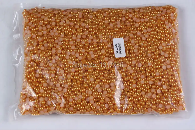 

10000pcs/Pack New Nail Art Half Pearls4mm Pearls 3D Rhinestones Nail Tips Decoration Wholesale Free ShippingJT047