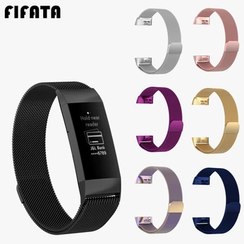 

Replacement Magnetic Loop Strap for Fitbit Charge 3 Stainless Steel Magnetic Mesh Strap for Fitbit Charge 3 Smartband Milanese