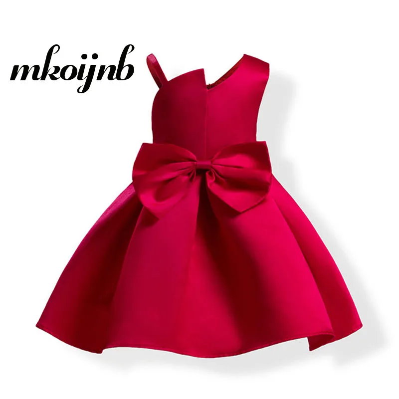 

Summer Girls Sleeveless Princess Dresses Kids Bow Shoulder Dress Clothes Girls Party Prom Wedding Clothing 2 4 6 7 8 9 10 Years