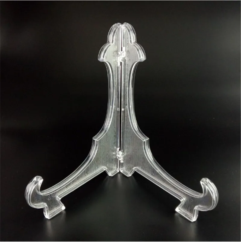 

1Pcs Clear Plastic Easels Plate Holders Display Dish Rack Picture Frame Photo Book Pedestal Holder Display Stand Stander