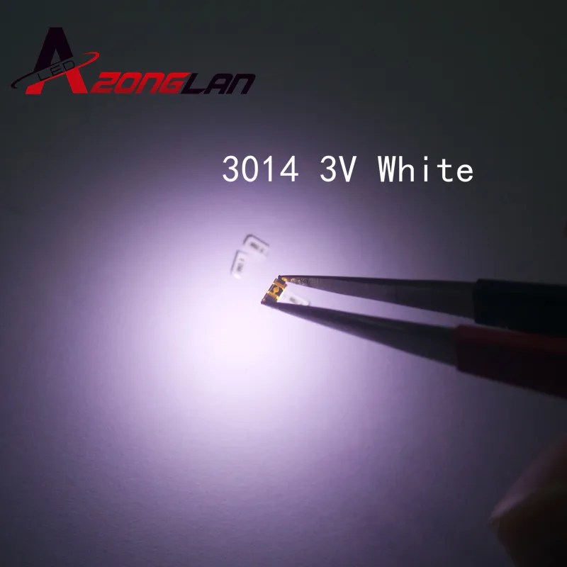 50PCS 3014 SMD LED Chip White Ultra Bright 0.1W 11 13LM 30mA 3V Surface