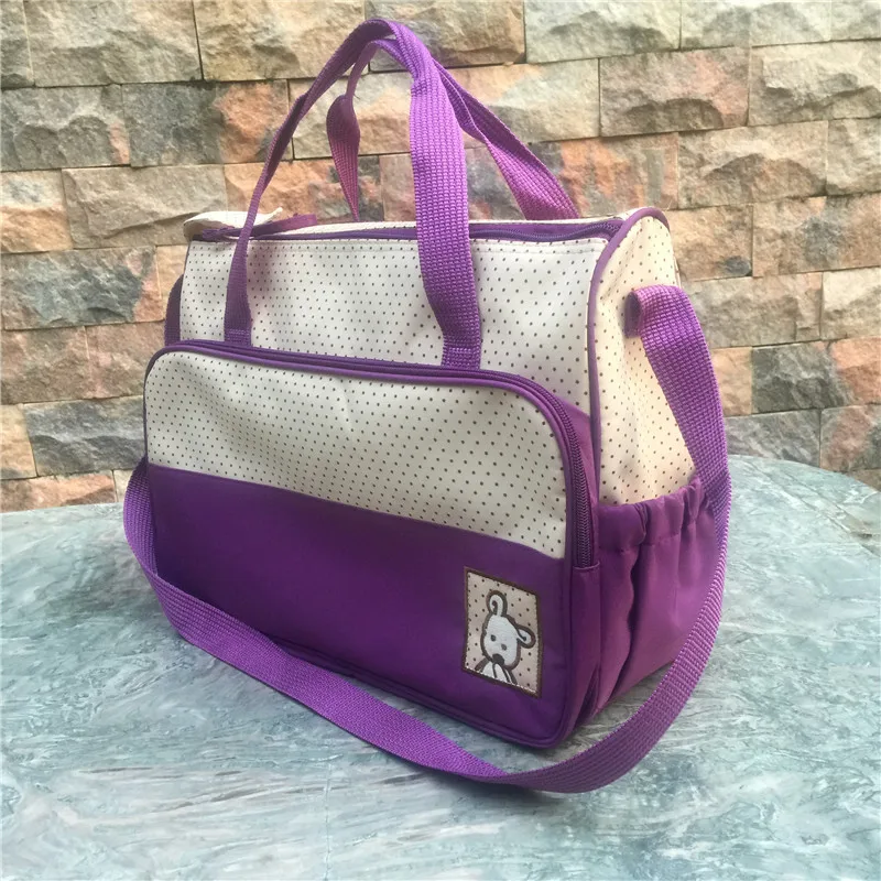 Multifunctional Diaper Bag Fashion Mummy Maternity Nappy Bag Large Capacity Travel Mother Backpack Waterproof For Baby Care 5Pcs (20)