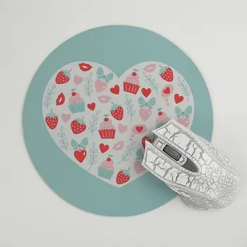 

congsipad Vintage Cool Cake love Customized laptop Gaming mouse pad Size for 200x200x2mm and 220x220x2mm Round Mousemats