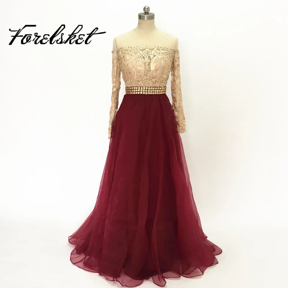 Burgundy And Gold Wedding Dress 8