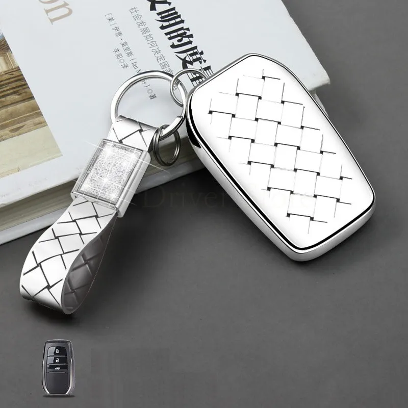 

Car Key Cover Shell Smart Key Case For Toyota Highlander XU50 Prius Prado Camry Corolla RAV4 Crown XA40 Alphard Solft Accessorie