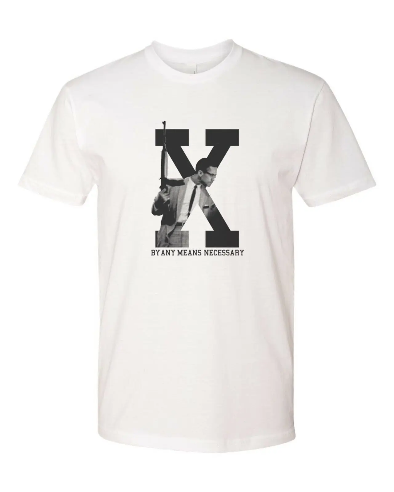 MALCOLM X любым способом нужным Мужская футболка городская уличная новинка-WHITE2019
