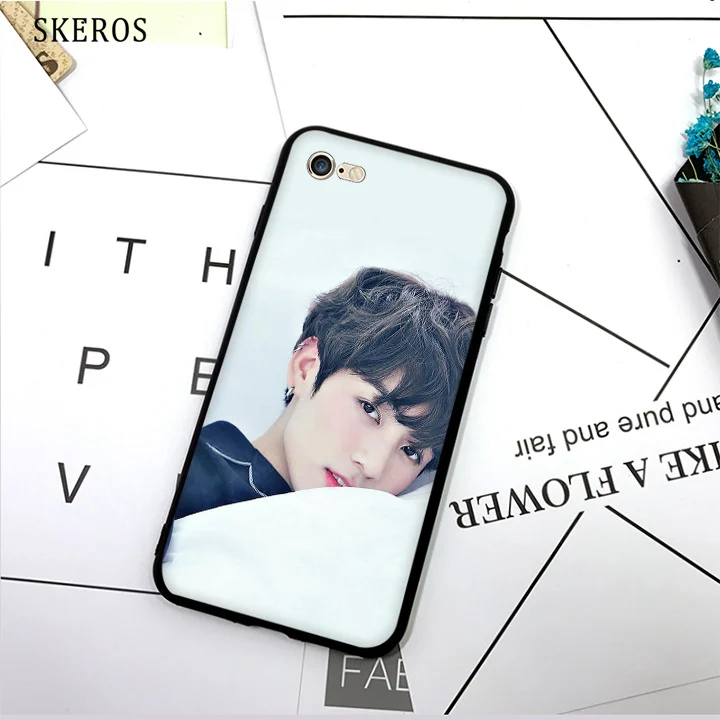 SKEROS jungkook bts kpop (26) мягкий чехол для телефона из ТПУ iPhone X 5 5S Se 6 S 7 8 Plus # da209 |
