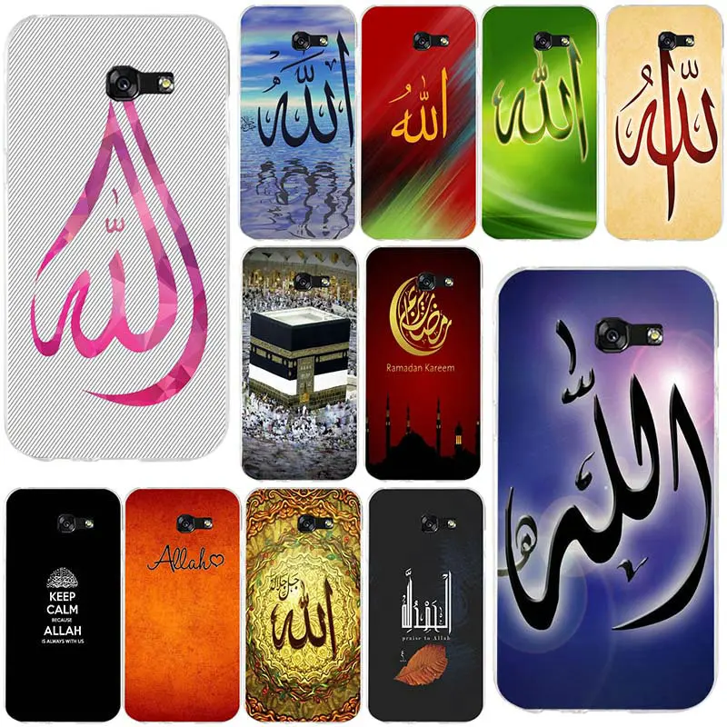 

Soft TPU Silicone Phone Cases For Samsung Galaxy A3 A5 A7 J5 J7 J3 2017 J1 J2 2016 Back Cover Coque Islam Mosque Bismillah Allah