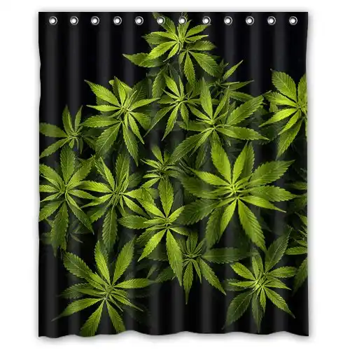 Marijuana Weed Shower Curtain 60 X 72 Inch Bathroom Modern Shower