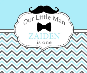 

Customizable Baby Shower Birthday Photography Backdrop Thin Vinyl Photobooth Boy Background for Pictures HUAYI W-602